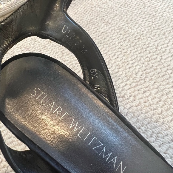 Stuart Weitzman platform shoes black suede size 8.5 used! - Picture 6 of 11